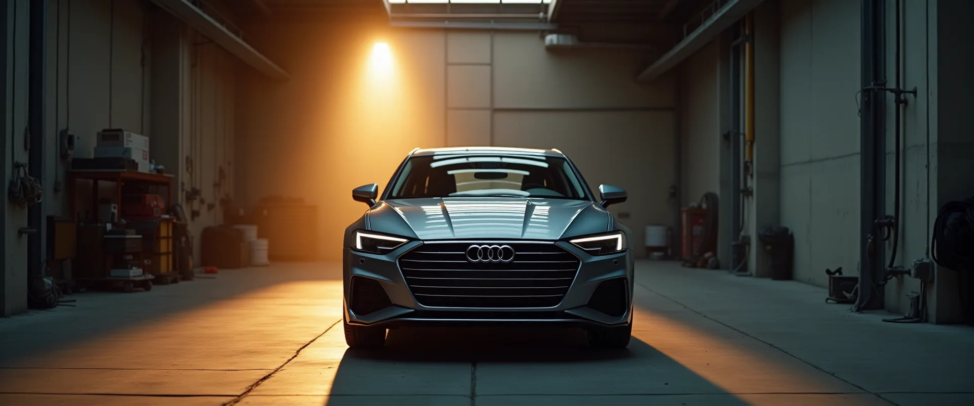 Nowoczesny samochód Grupy VAG w profesjonalnym warsztacie